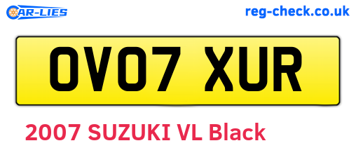 OV07XUR are the vehicle registration plates.