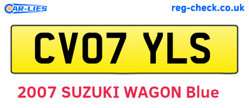 CV07YLS are the vehicle registration plates.