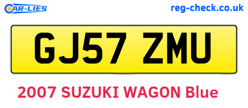 GJ57ZMU are the vehicle registration plates.