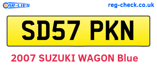 SD57PKN are the vehicle registration plates.