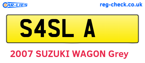 S4SLA are the vehicle registration plates.