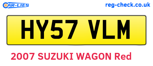 HY57VLM are the vehicle registration plates.