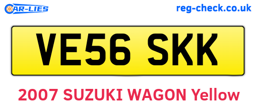 VE56SKK are the vehicle registration plates.