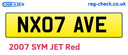 NX07AVE are the vehicle registration plates.