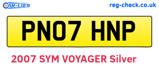 PN07HNP are the vehicle registration plates.