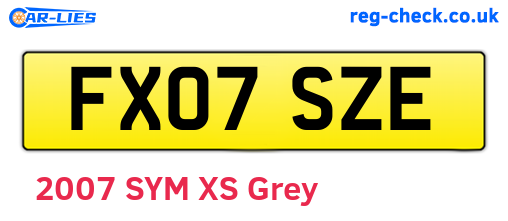 FX07SZE are the vehicle registration plates.
