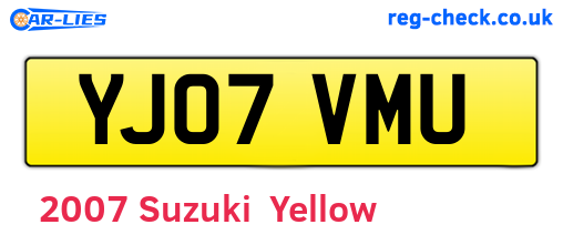 Yellow 2007 Suzuki  (YJ07VMU)