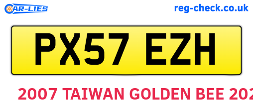 PX57EZH are the vehicle registration plates.
