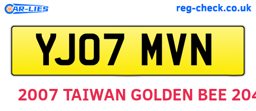 YJ07MVN are the vehicle registration plates.