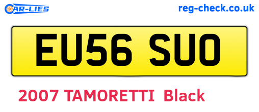 EU56SUO are the vehicle registration plates.