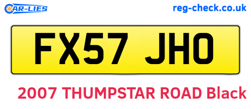 FX57JHO are the vehicle registration plates.