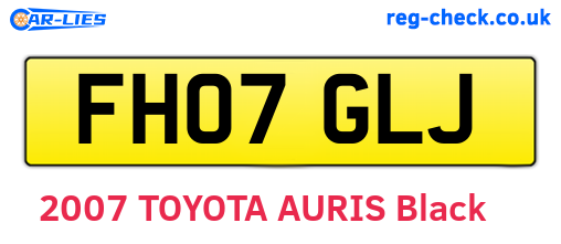 FH07GLJ are the vehicle registration plates.