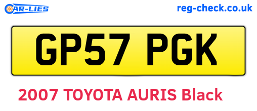 GP57PGK are the vehicle registration plates.