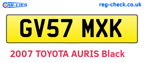GV57MXK are the vehicle registration plates.