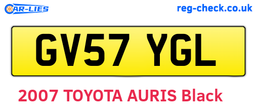 GV57YGL are the vehicle registration plates.