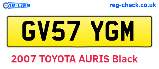GV57YGM are the vehicle registration plates.