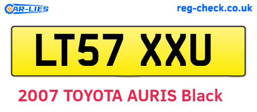 LT57XXU are the vehicle registration plates.