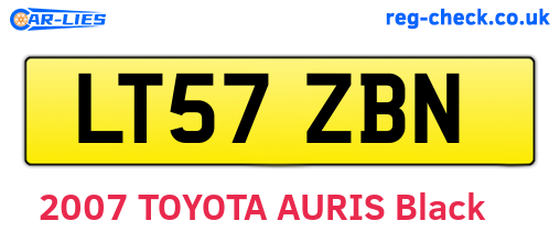 LT57ZBN are the vehicle registration plates.