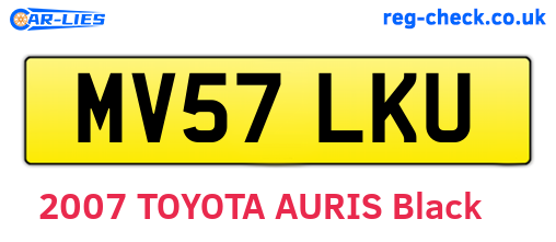 MV57LKU are the vehicle registration plates.