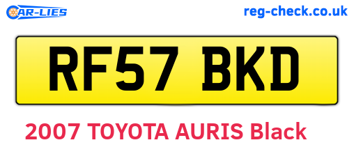 RF57BKD are the vehicle registration plates.