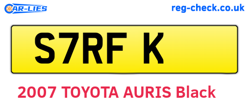 S7RFK are the vehicle registration plates.