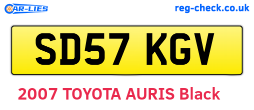 SD57KGV are the vehicle registration plates.