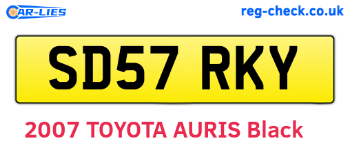 SD57RKY are the vehicle registration plates.