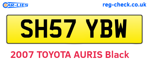 SH57YBW are the vehicle registration plates.