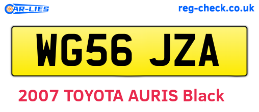 WG56JZA are the vehicle registration plates.