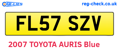 FL57SZV are the vehicle registration plates.
