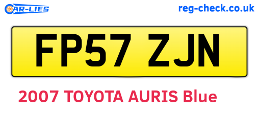 FP57ZJN are the vehicle registration plates.