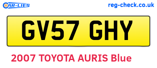 GV57GHY are the vehicle registration plates.
