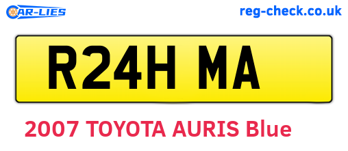 R24HMA are the vehicle registration plates.