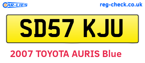 SD57KJU are the vehicle registration plates.