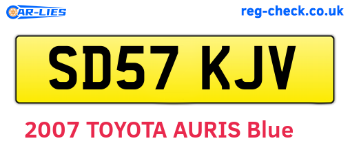 SD57KJV are the vehicle registration plates.