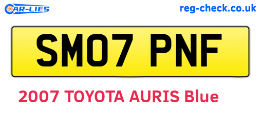 SM07PNF are the vehicle registration plates.