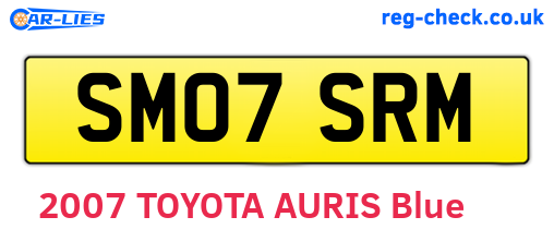 SM07SRM are the vehicle registration plates.