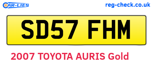 SD57FHM are the vehicle registration plates.