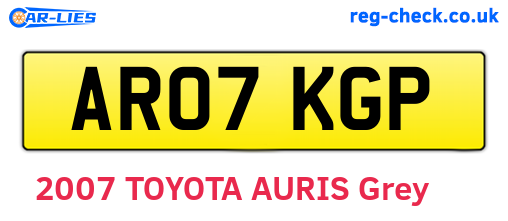 AR07KGP are the vehicle registration plates.