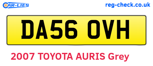 DA56OVH are the vehicle registration plates.