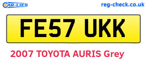 FE57UKK are the vehicle registration plates.
