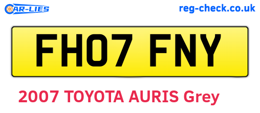 FH07FNY are the vehicle registration plates.