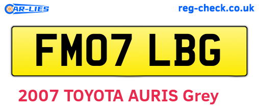 FM07LBG are the vehicle registration plates.