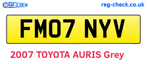 FM07NYV are the vehicle registration plates.