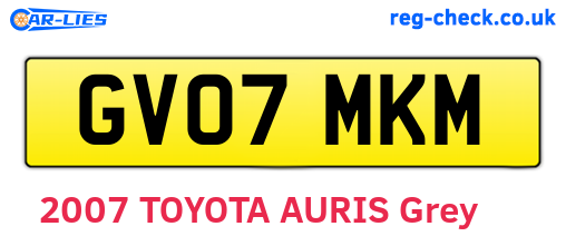 GV07MKM are the vehicle registration plates.