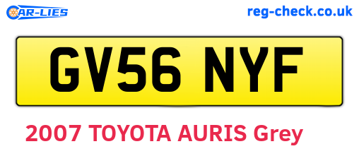 GV56NYF are the vehicle registration plates.