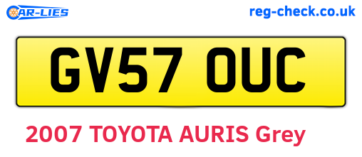 GV57OUC are the vehicle registration plates.