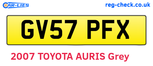 GV57PFX are the vehicle registration plates.