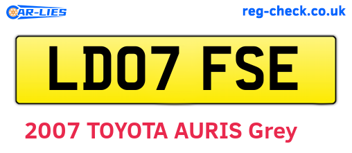 LD07FSE are the vehicle registration plates.