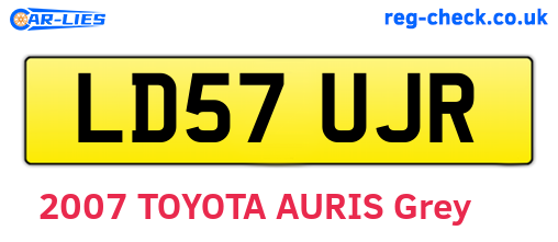 LD57UJR are the vehicle registration plates.